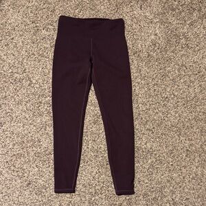 Athleta Women's Dark Purple Fleece-lined Leggings